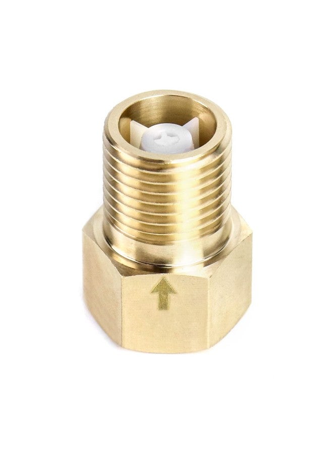 QWORK 2Pcs Brass One-way Check Valve, 1/2" Female to 1/2" Male Thread of Backflow Preventer - Image 3